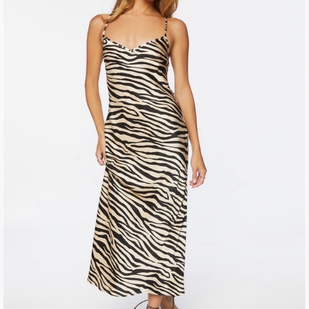 Forever 21 Zebra Print Maxi Dress
